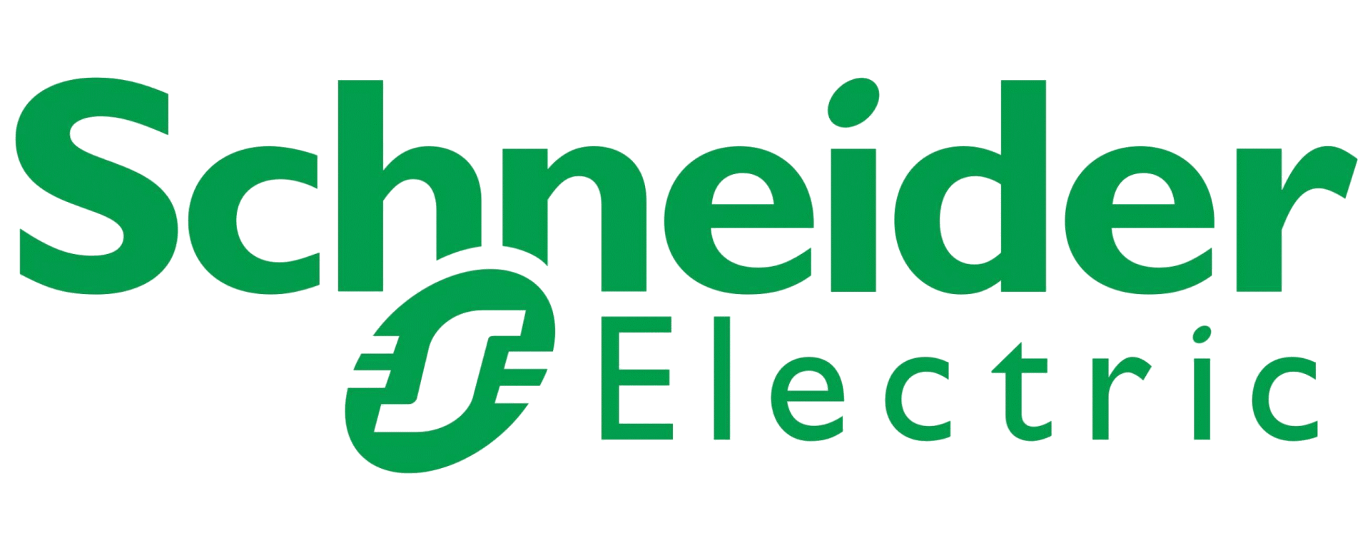 Logotipo de Schneider Electric en texto verde con icono “SE” estilizado