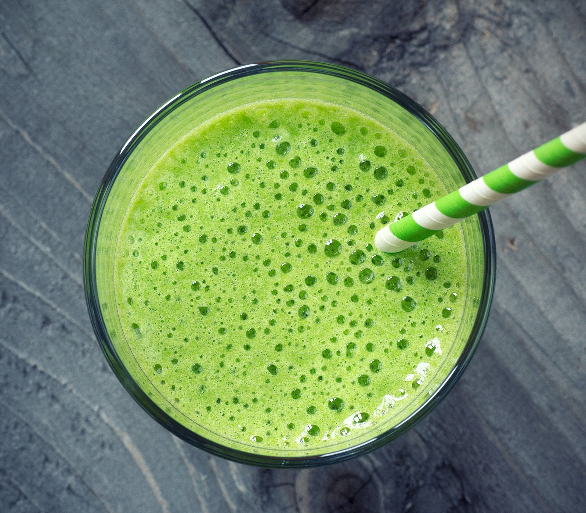 green shake in a cup