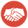 hands shaking icon