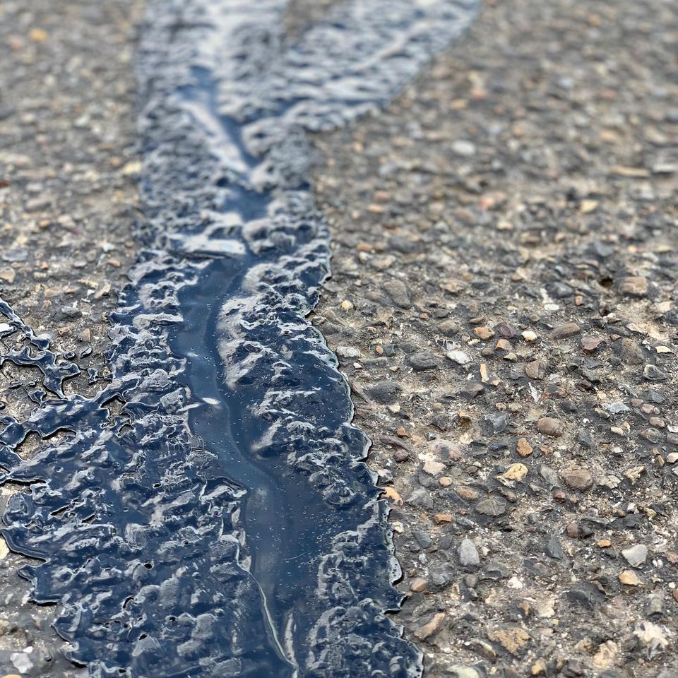 After image of a crack on the road — Edinburg, TX — Lone Star Asphalt Services LLC