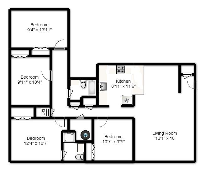 4 BED
