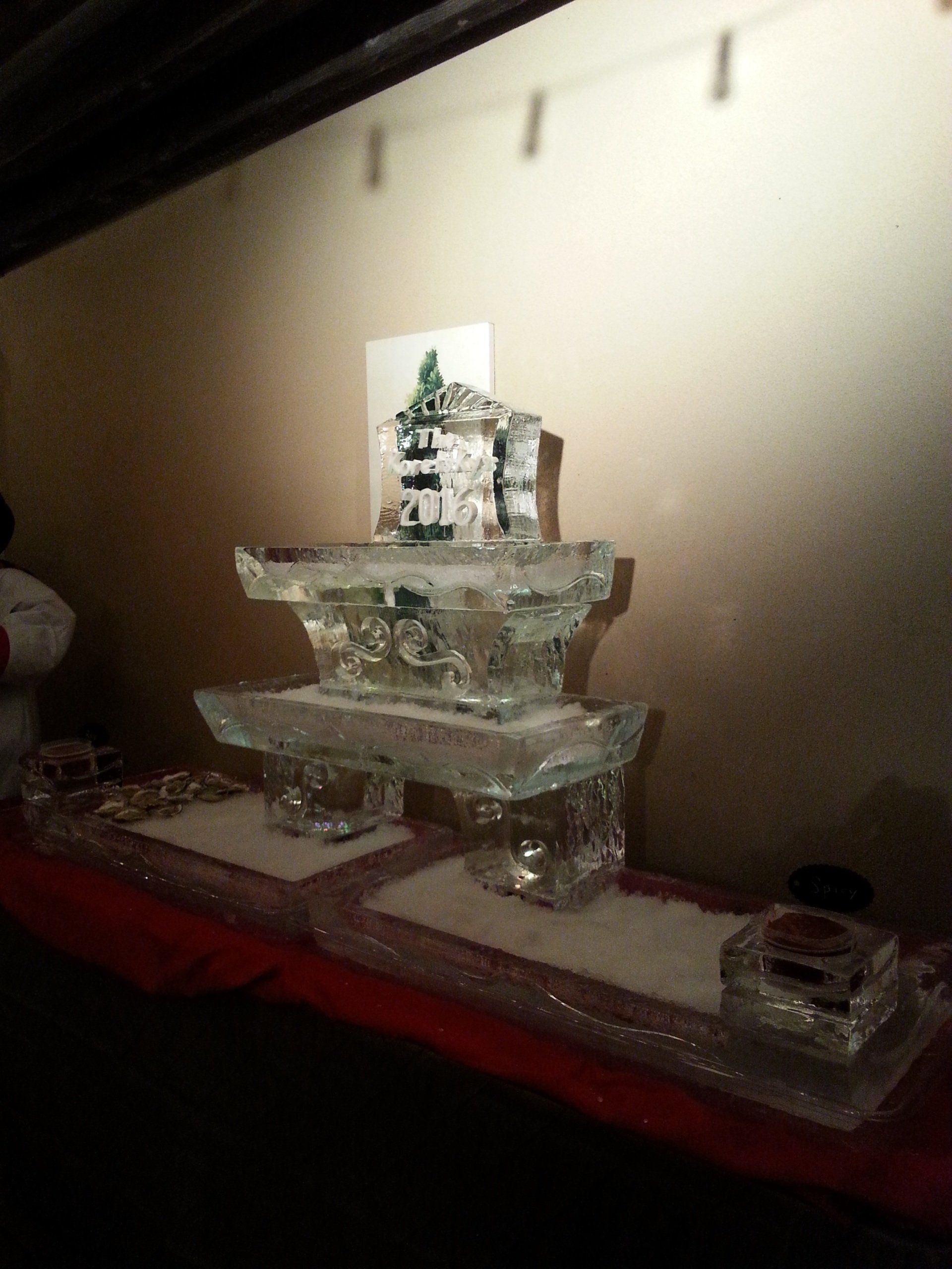 Large 4 Tray seafood ice display Philadelphia PA