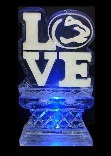 Snow Filled love college themed Ice Sculpture
