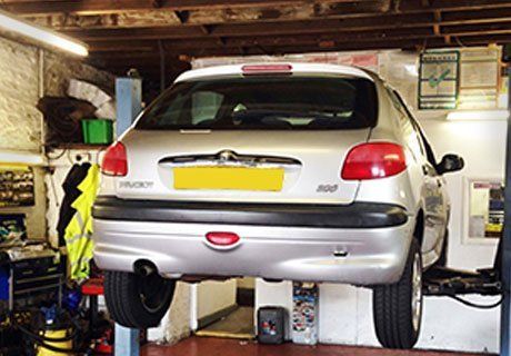 car in garage
