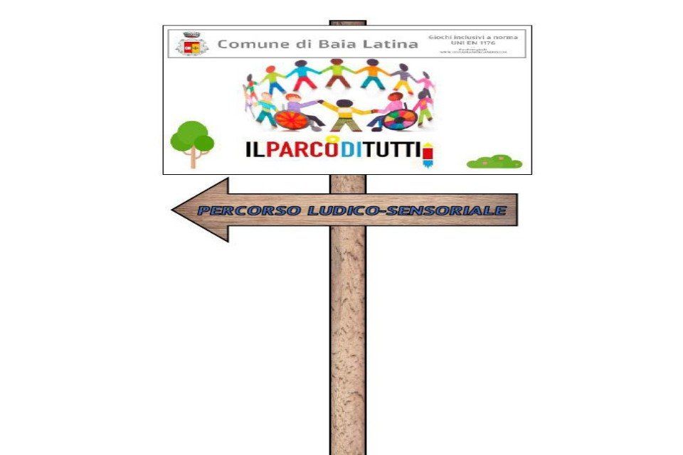 Comune di Baia e Latina – Cartello personalizzato Giochi per parco inclusivi
