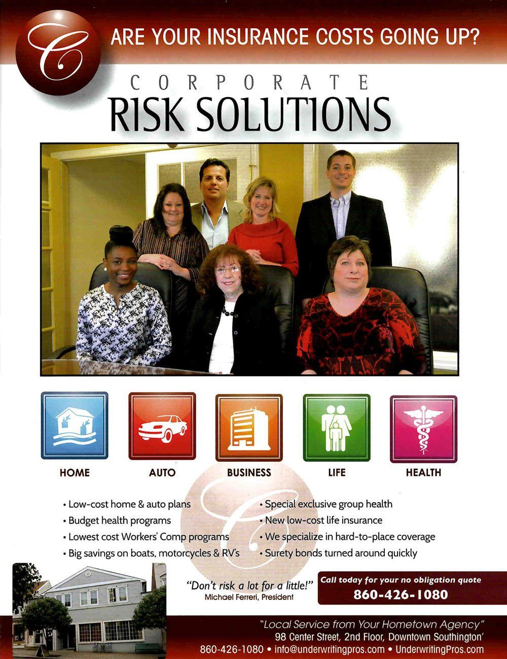 Corporate risk solutions in southington