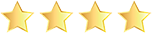 Four gold stars in a row, indicating a rating or ranking.