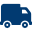 Dark blue delivery truck icon.