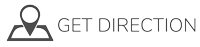 A logo for a company called get direction with a map pin.