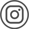An instagram logo in a circle on a white background.