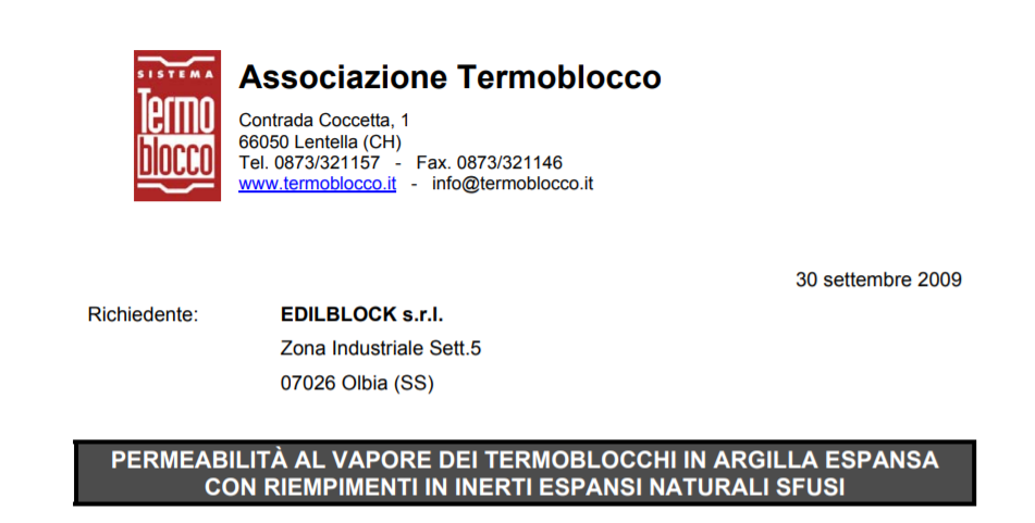 certificazione traspirabilità