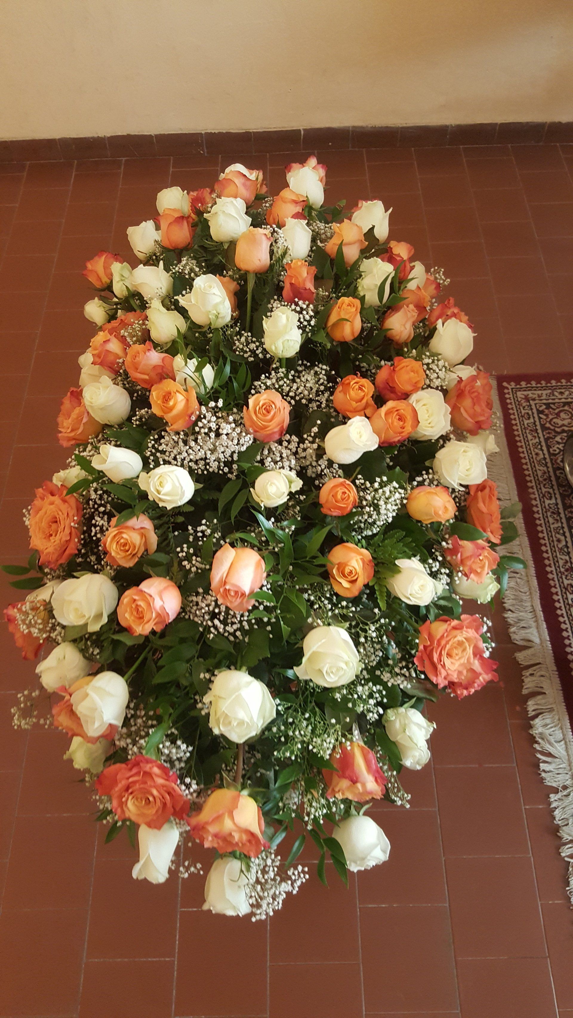 composizione floreale per funerale