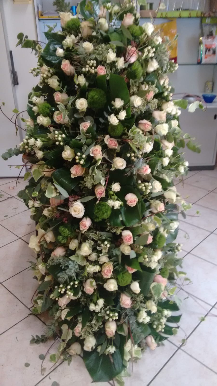 composizione floreale per funerale