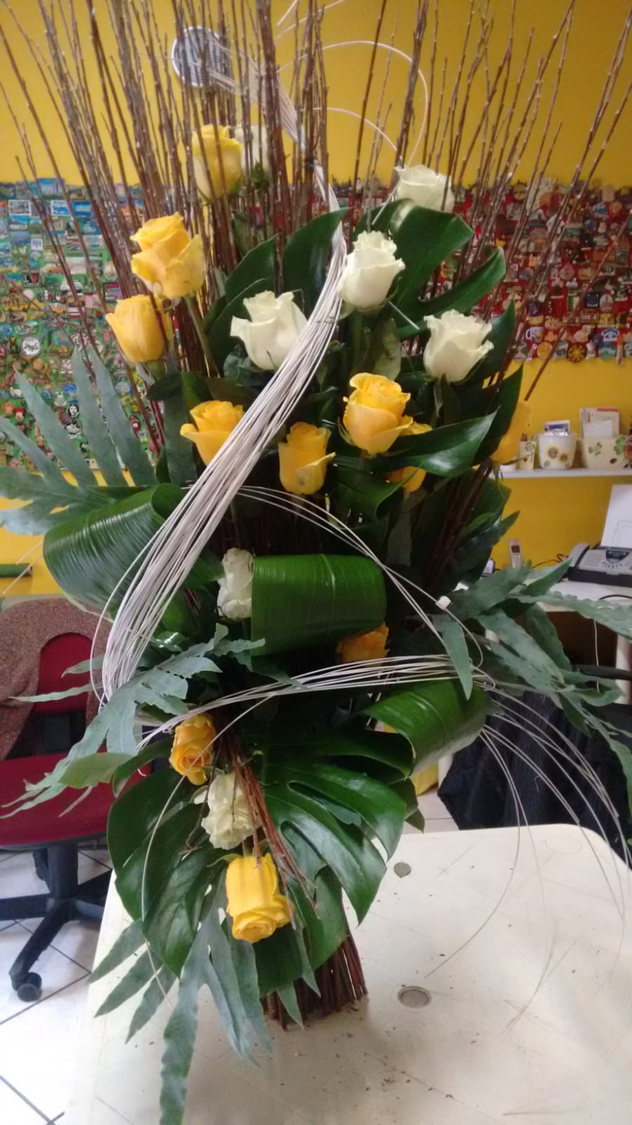 composizione floreale per funerale
