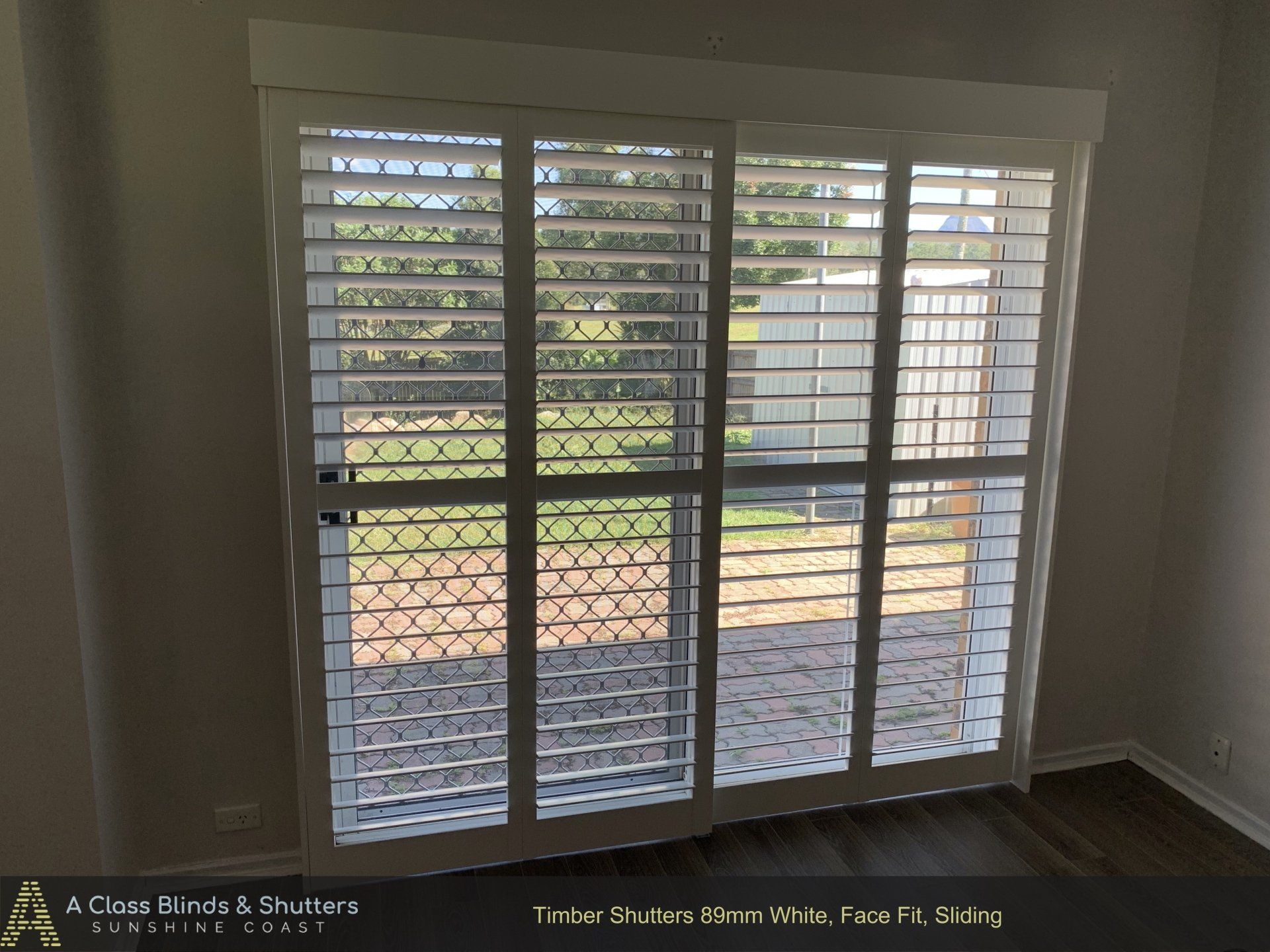 window with open shutters
