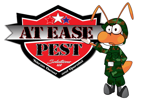 at ease pest with an ant in a military uniform