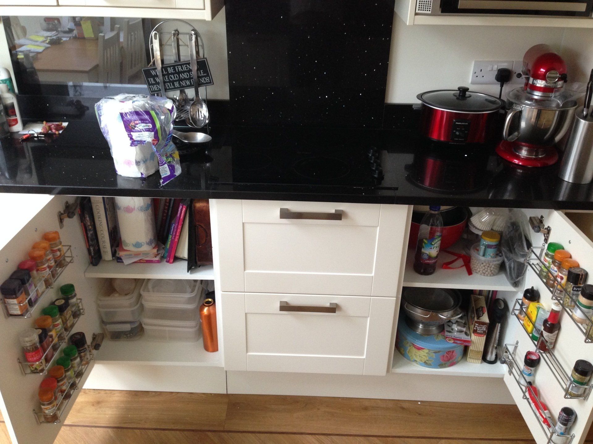 clever storage in new kitchen units