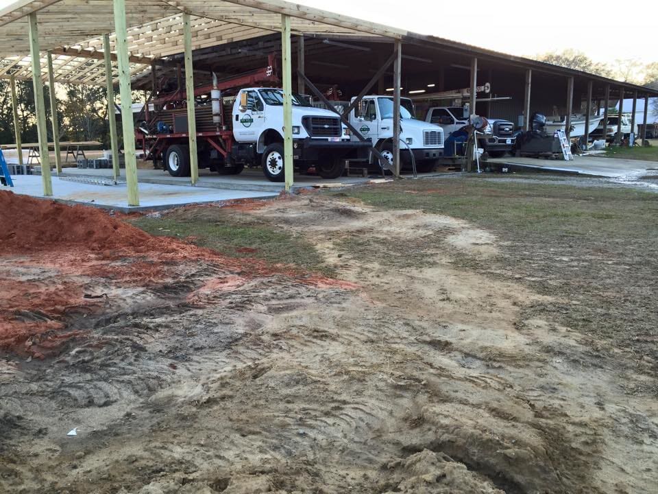 Truck parking area - Well Drilling in Silverhill, AL