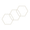 A drawing of three hexagons connected to each other on a white background.