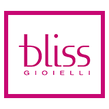 Logo Bliss Gioielli in magenta: cornice quadrata attorno alla parola 