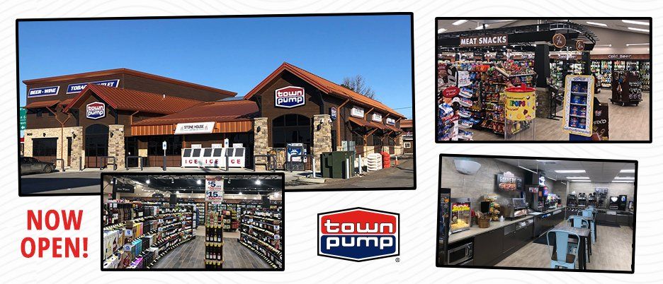 Collage of photos from Town Pump Great Falls 2 rebuild