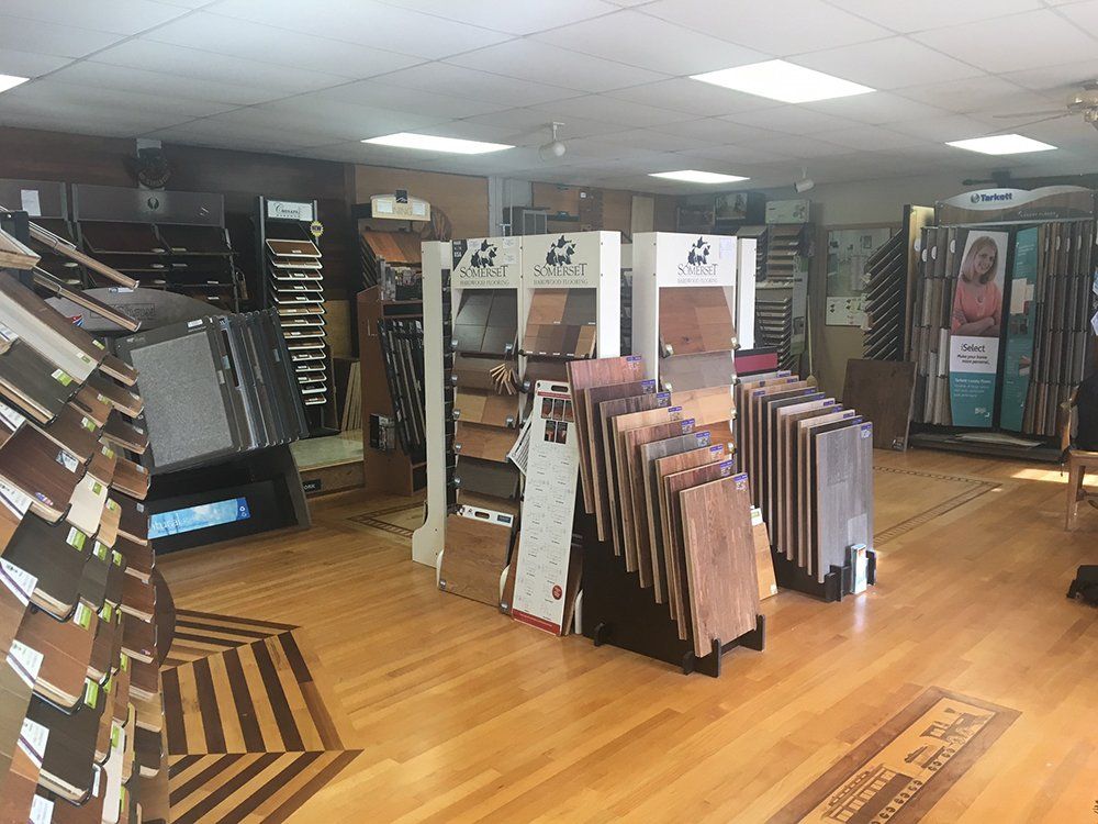 A large room filled with lots of different types of flooring.