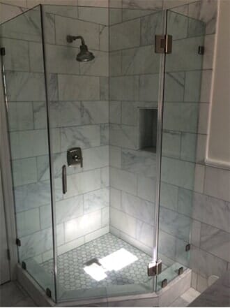 Frameless Shower — Glass Shaping in Redondo Beach, CA Frameless Shower — Glass Shaping in Redondo Beach, CA