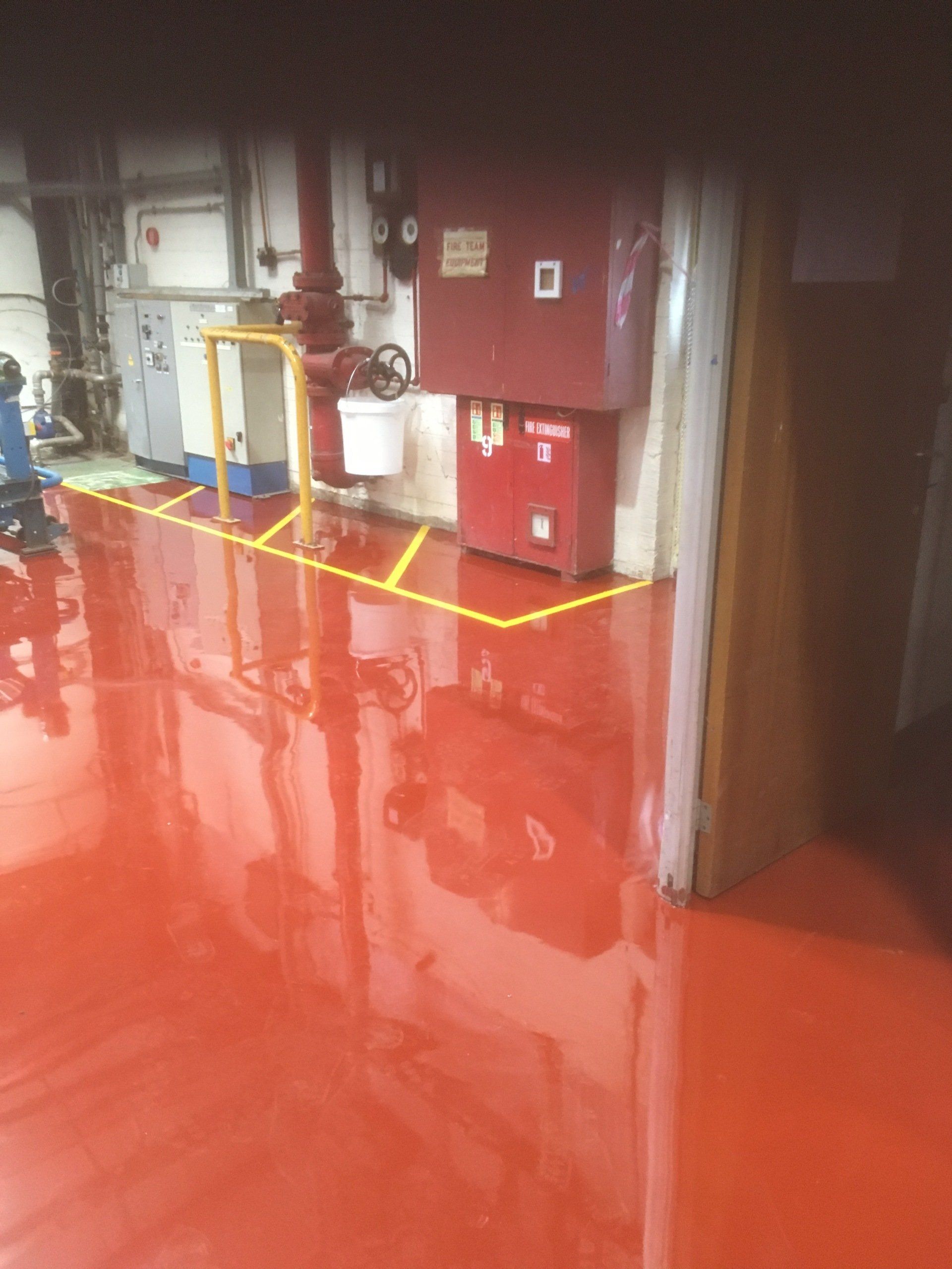 Epoxy finish.