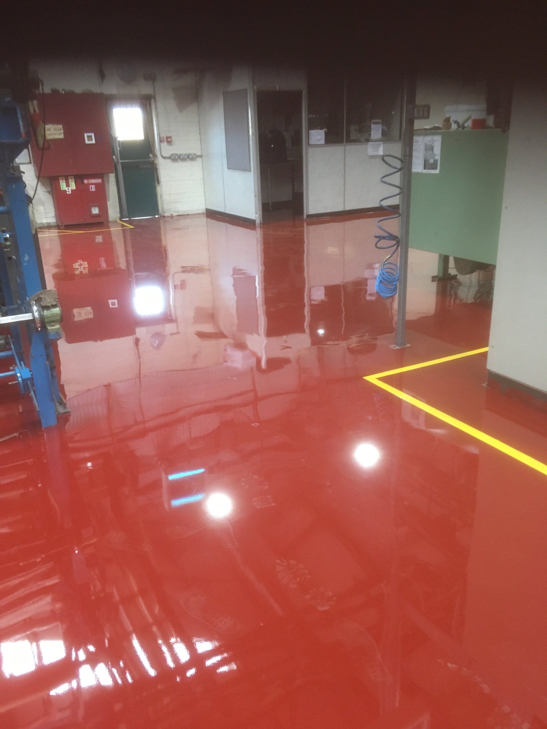 Epoxy finish.