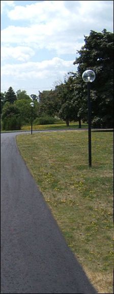 new asphalt walway