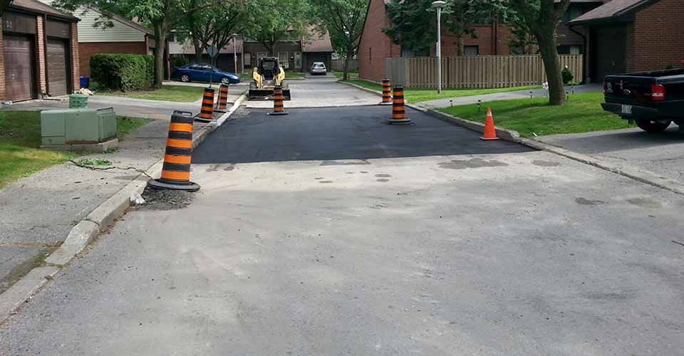 residential area road newly paved