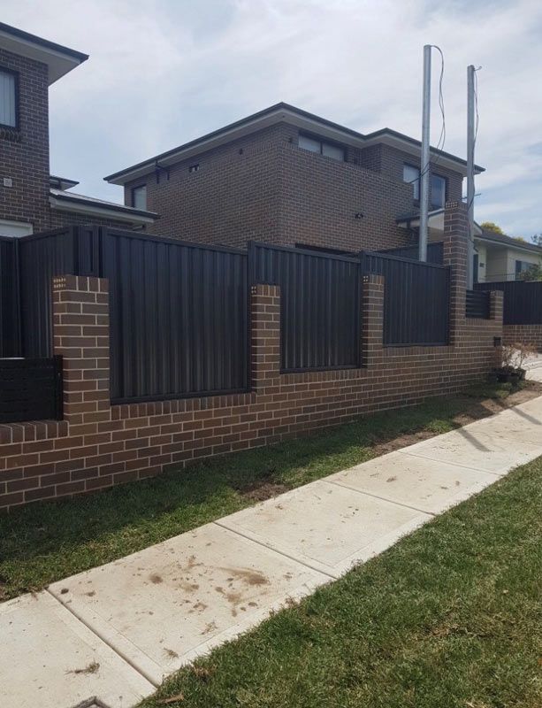 fence with brick foundation