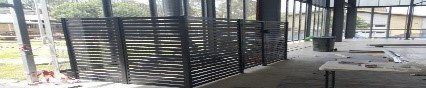 fence barrier against wall