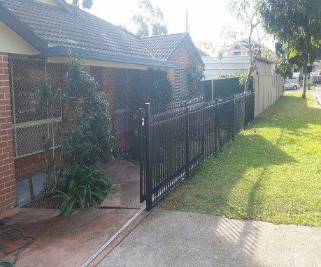 black metal fencing