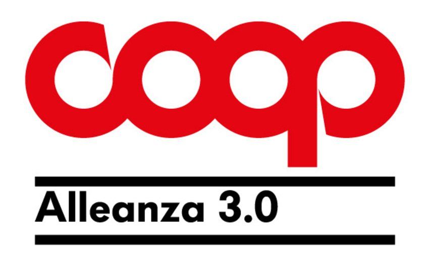 Logo COOP in rosso con la scritta 