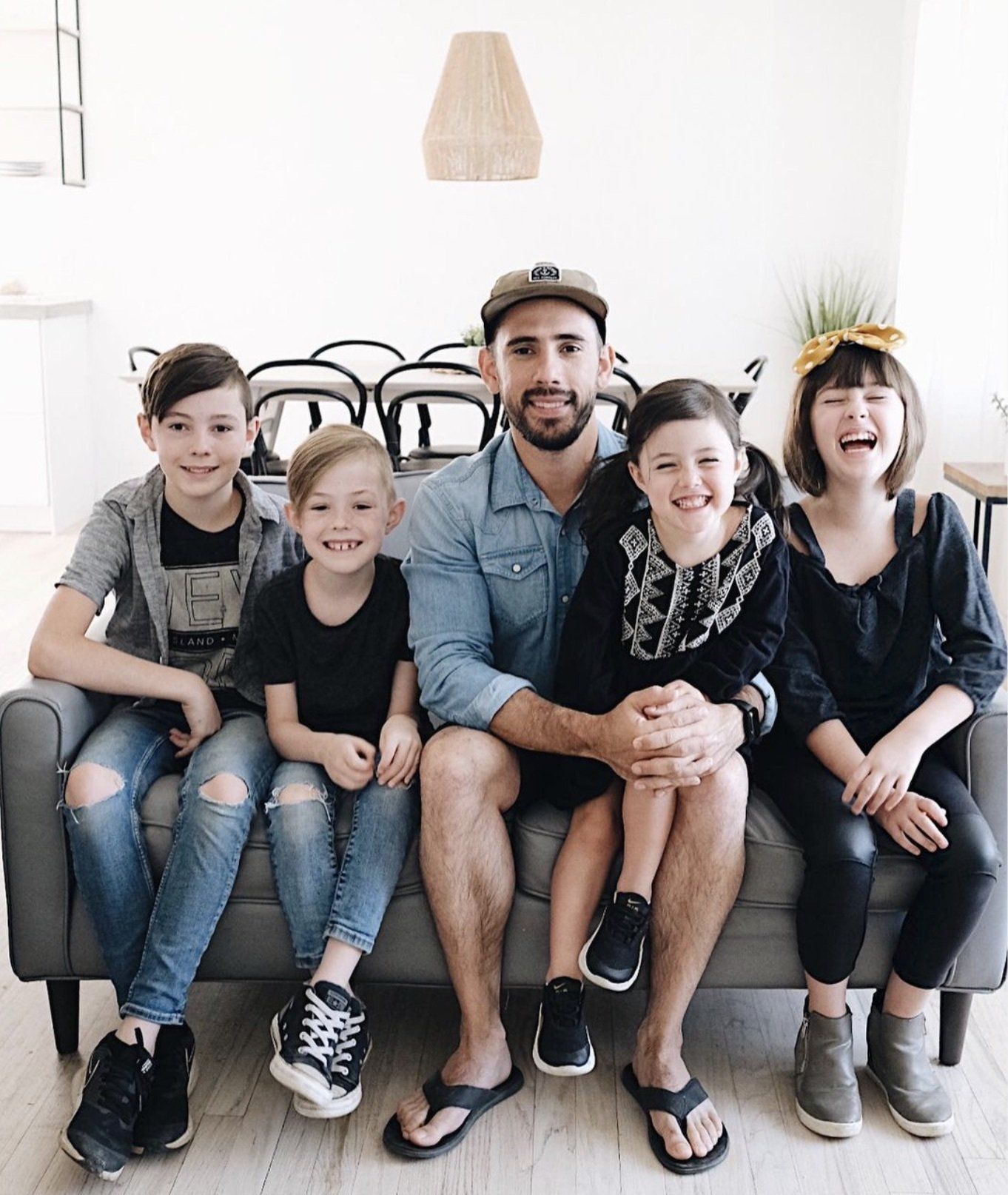 The Mayes Family, without Debbie, smiles about how to become a minimalist.