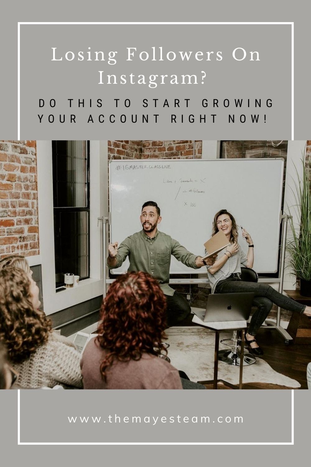 Debbie & Gabriel Mayes teach clients on what to do when you're losing followers on Instagram.
