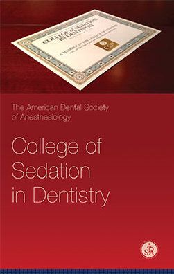 A red book titled college of sedation in dentistry by the american dental society of anesthesiology