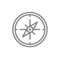 Gray compass icon.