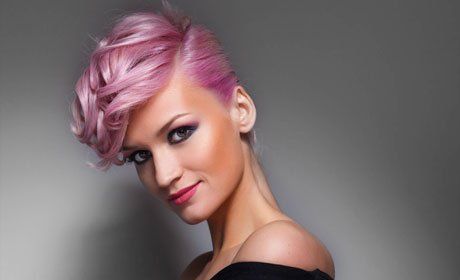 coloured hair of a woman