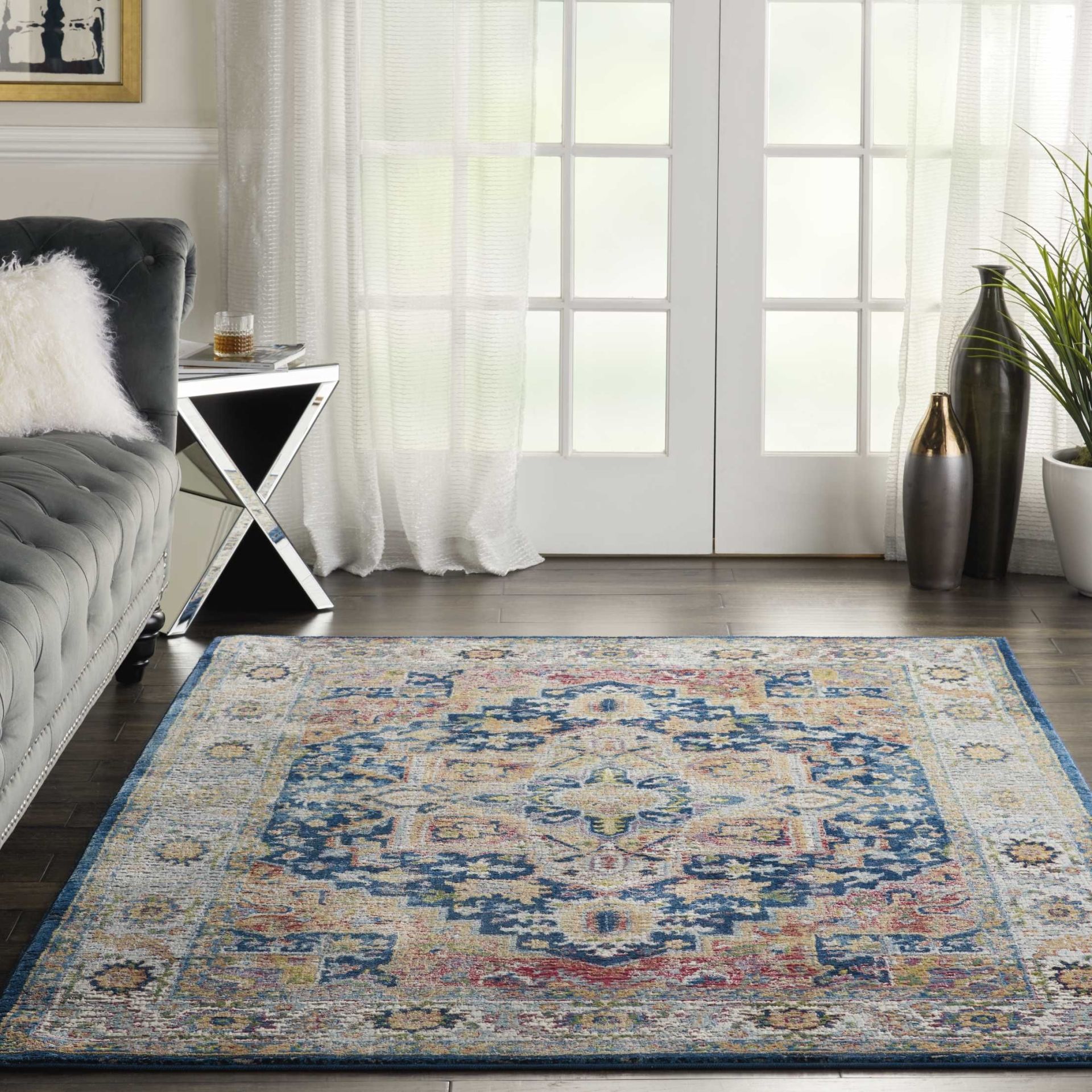 Blue & Multicolor Area Rug