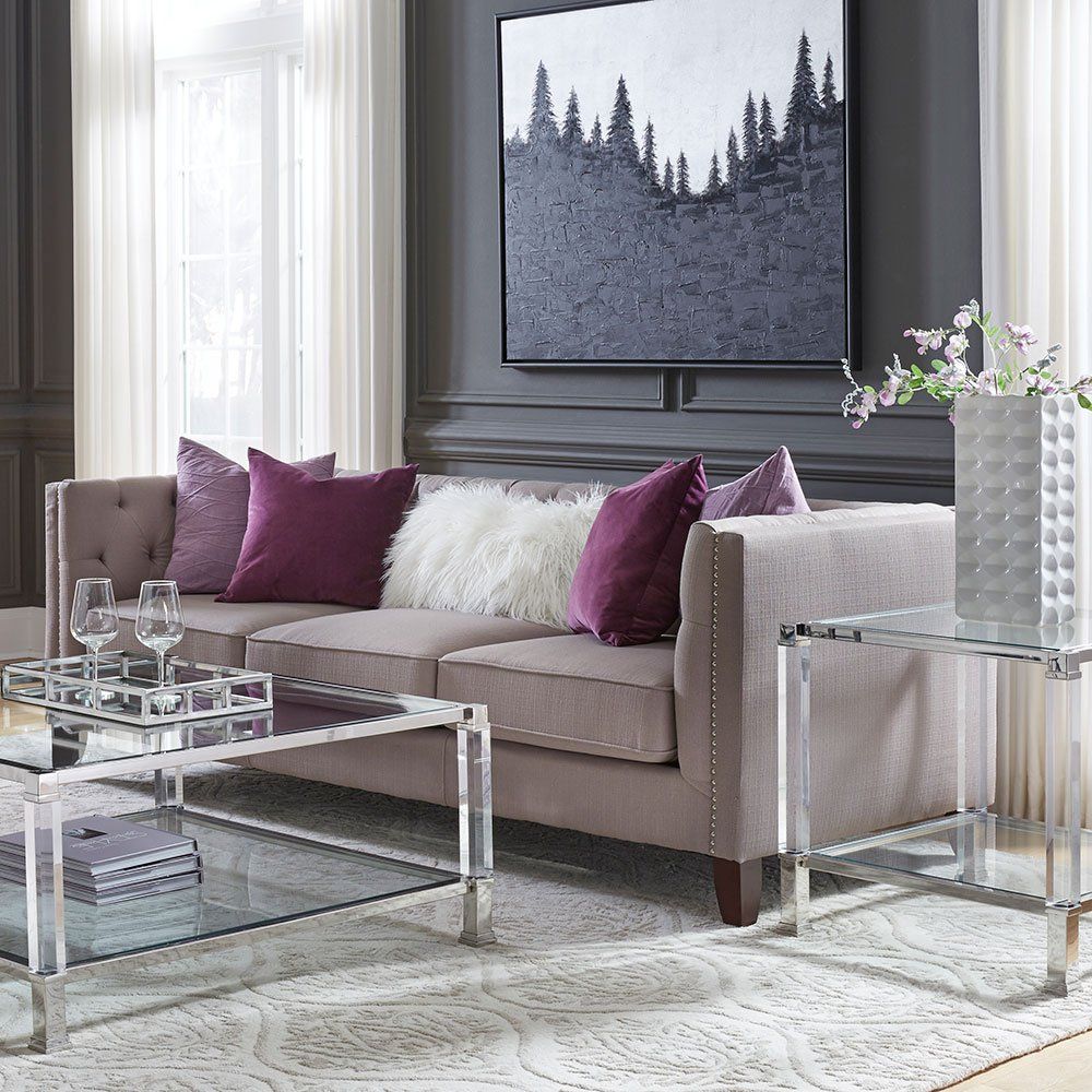Modern Sitting Area Featuring Glass Table