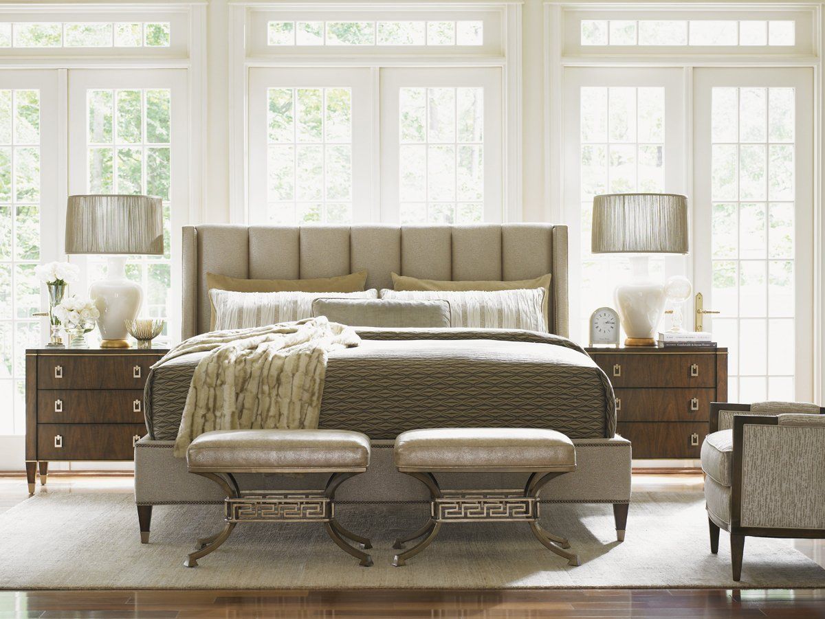 brightly lit bedroom