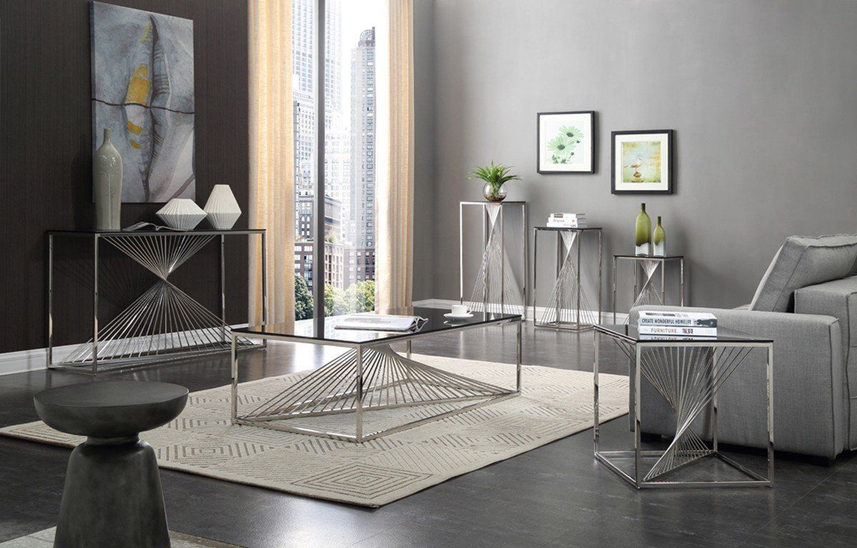 Home décor featuring pictures, coffee table, end tables, vases, and more.