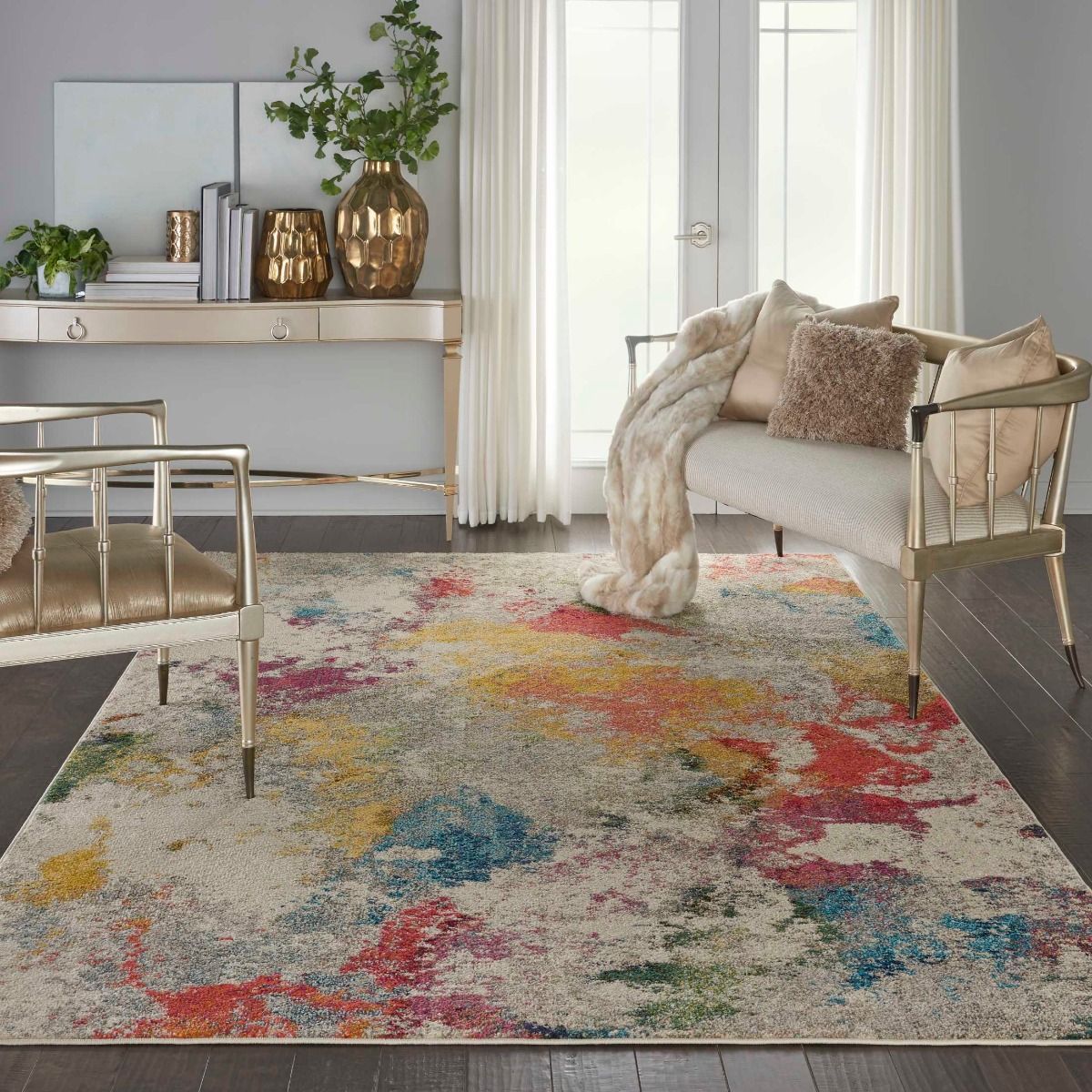 Colorful Abstract Area Rug