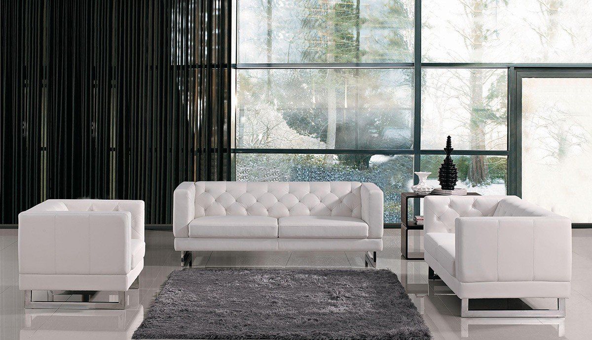 Chic Living Room Featuring Natural Light