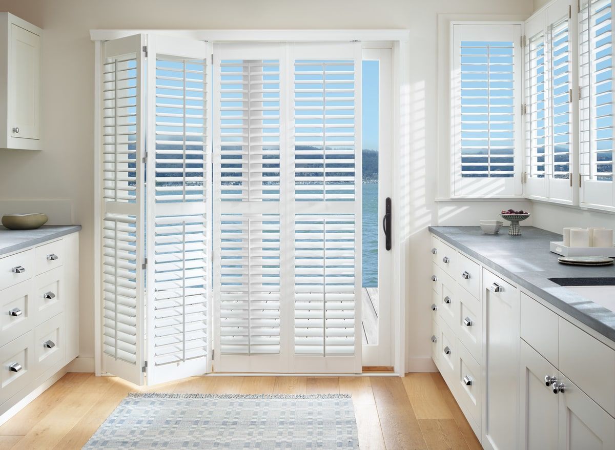 Custom Shutters in Relaxing Bathroom
