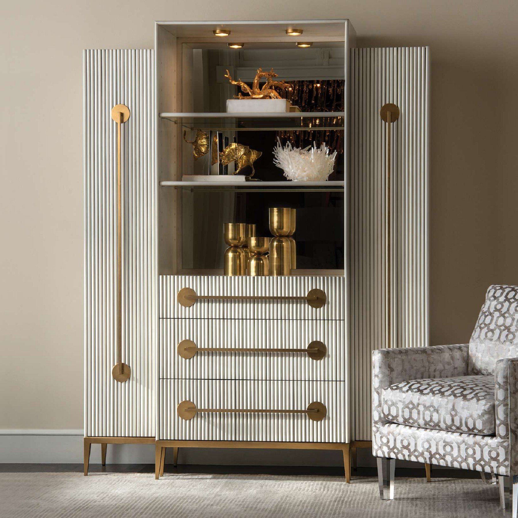 Cabinet displaying decorative items in Laredo, TX
