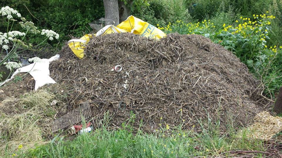 Debris from the Church Tower before disposal