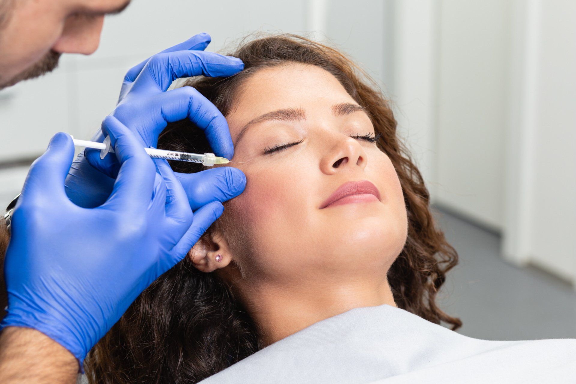 woman getting botox
